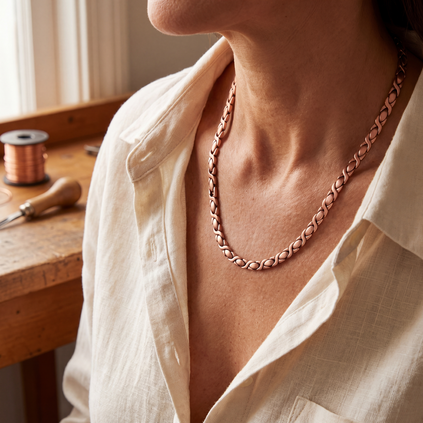 Della's Cedar Copper Necklace