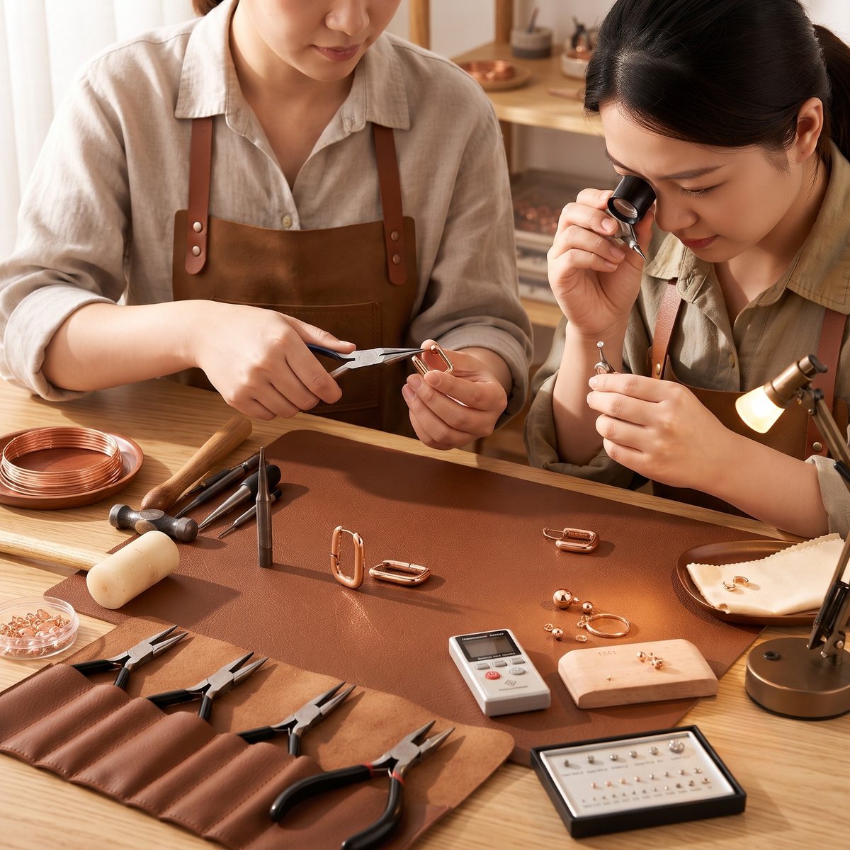 Della's Clasp Copper Earrings
