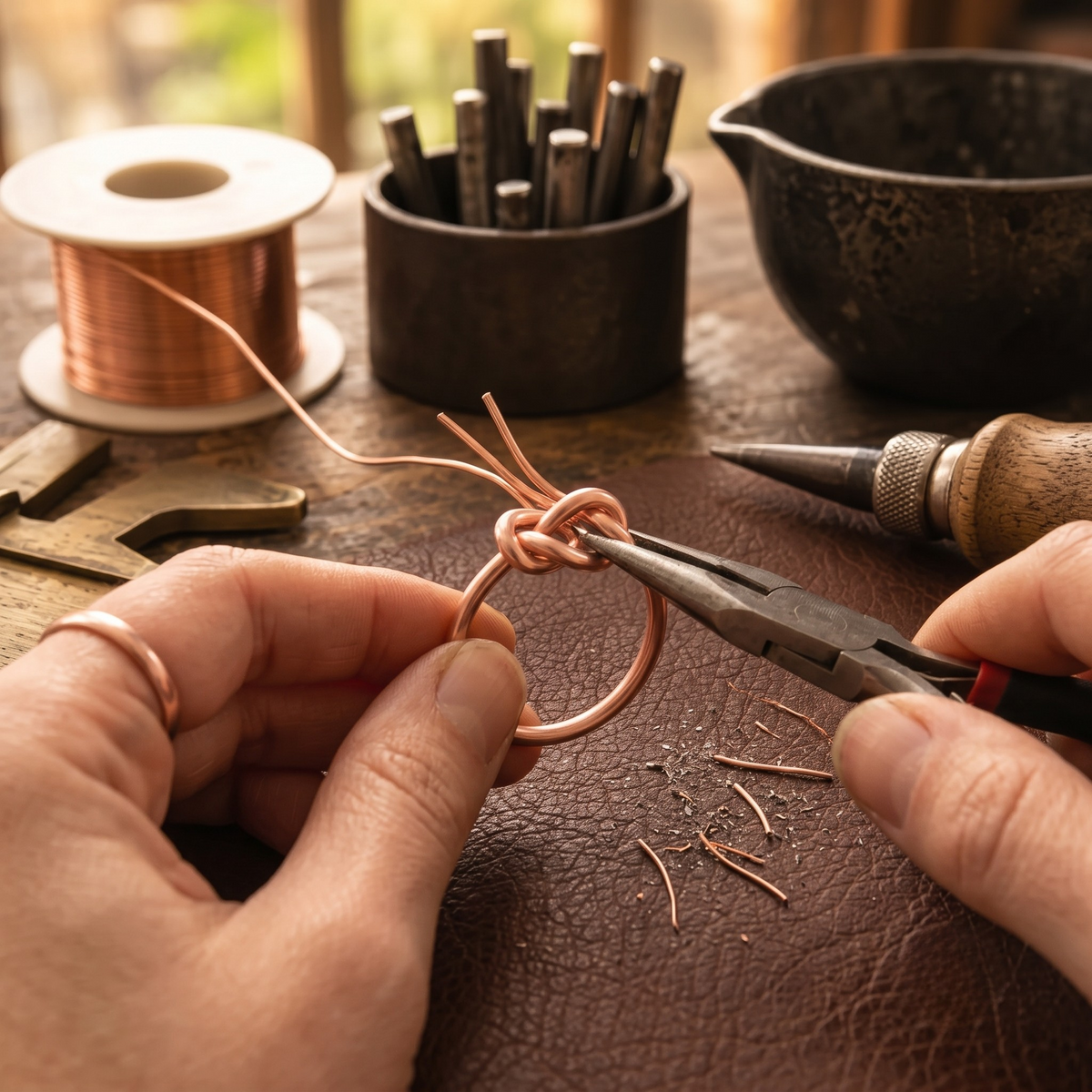 Della's Lace Copper Ring