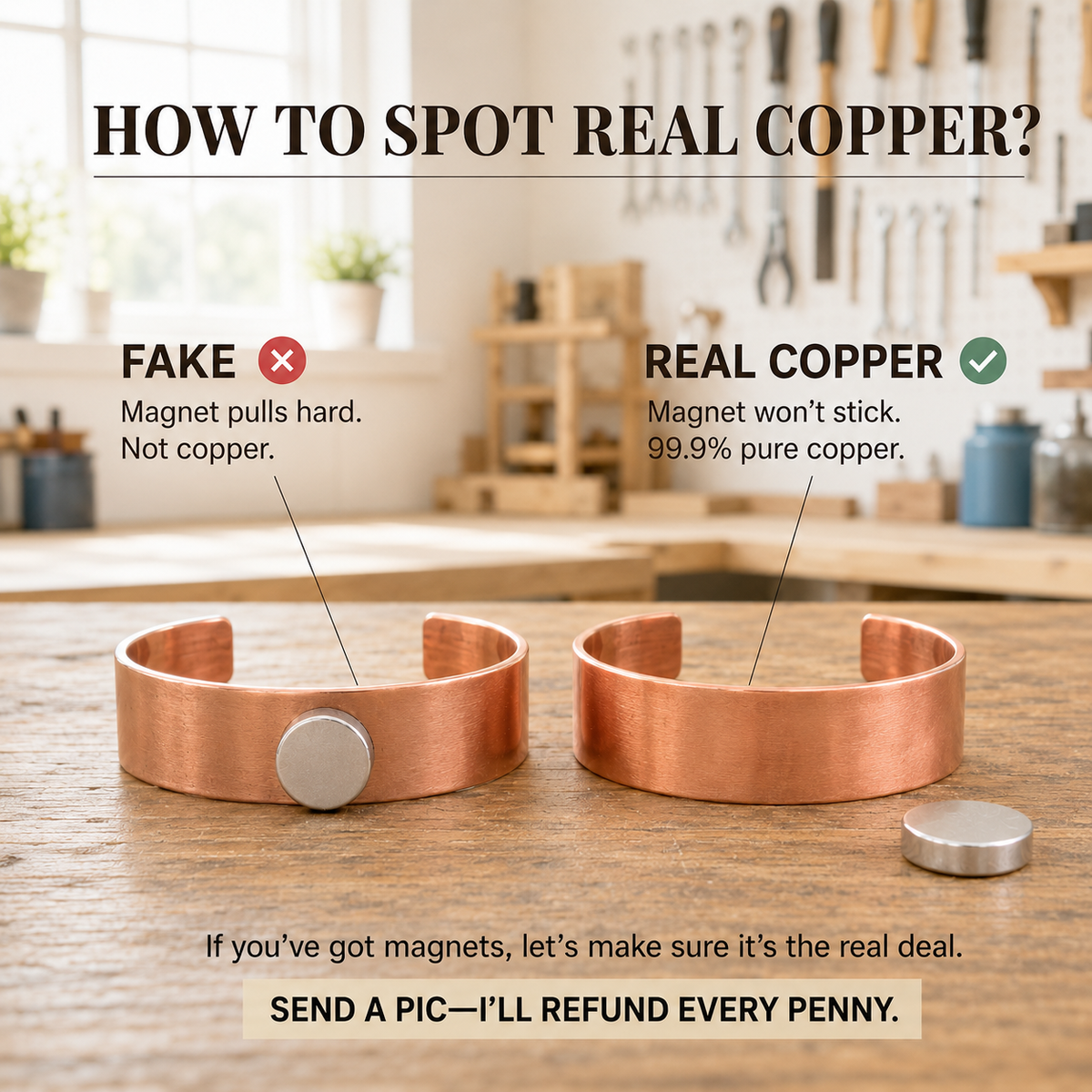 Della's Spiral Copper Anklet
