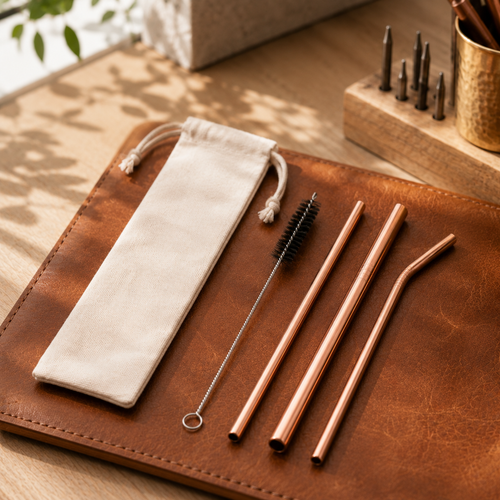 Della's Copper Straw Set