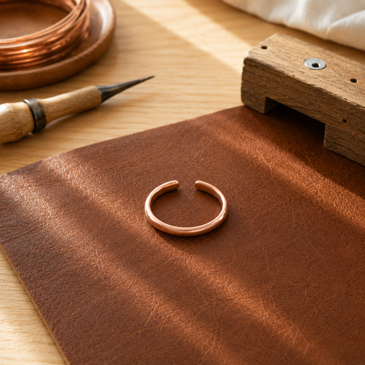 Della's Slick Copper Toe Ring