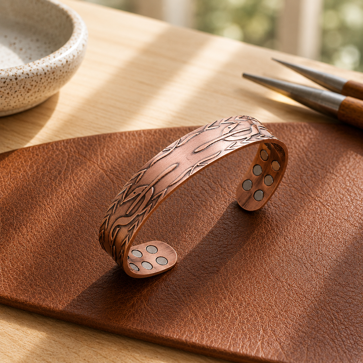 Della's Frond Copper Bracelet
