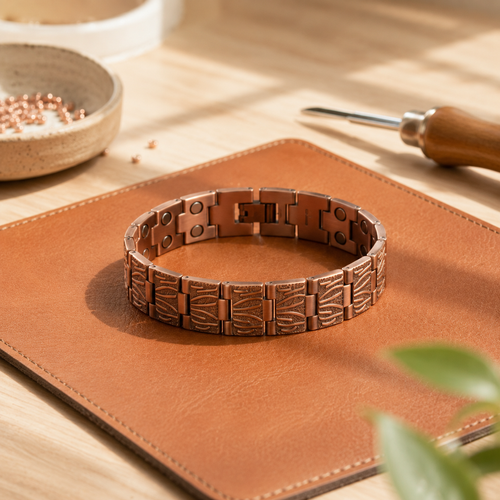 Della's Brogue Men's Copper Bracelet