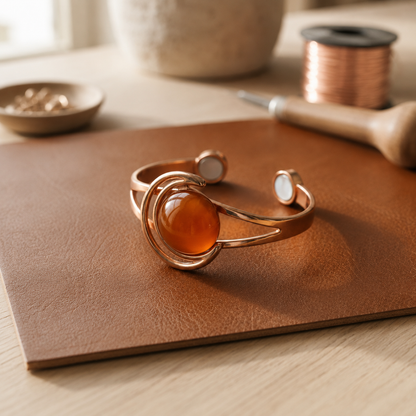 Della's Amber Copper Bracelet