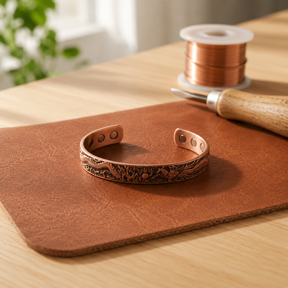 Della's Damask Copper Bracelet