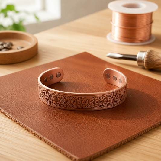 Della's Tooled Copper Bracelet