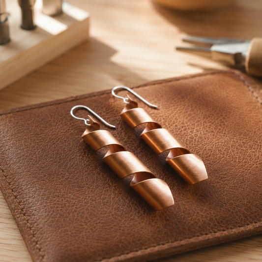 Della's Curl Copper Earrings