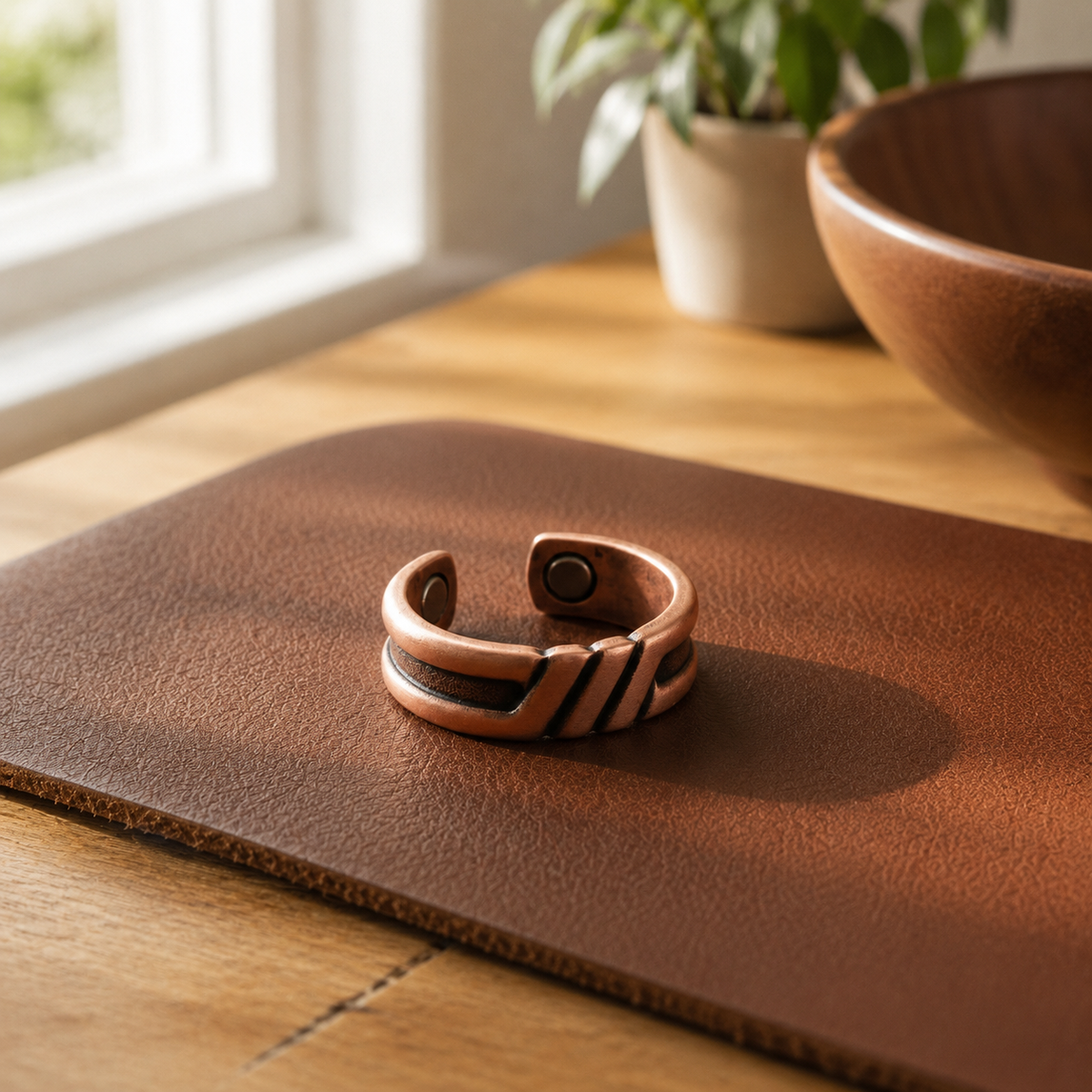 Della's Stripe Copper Ring