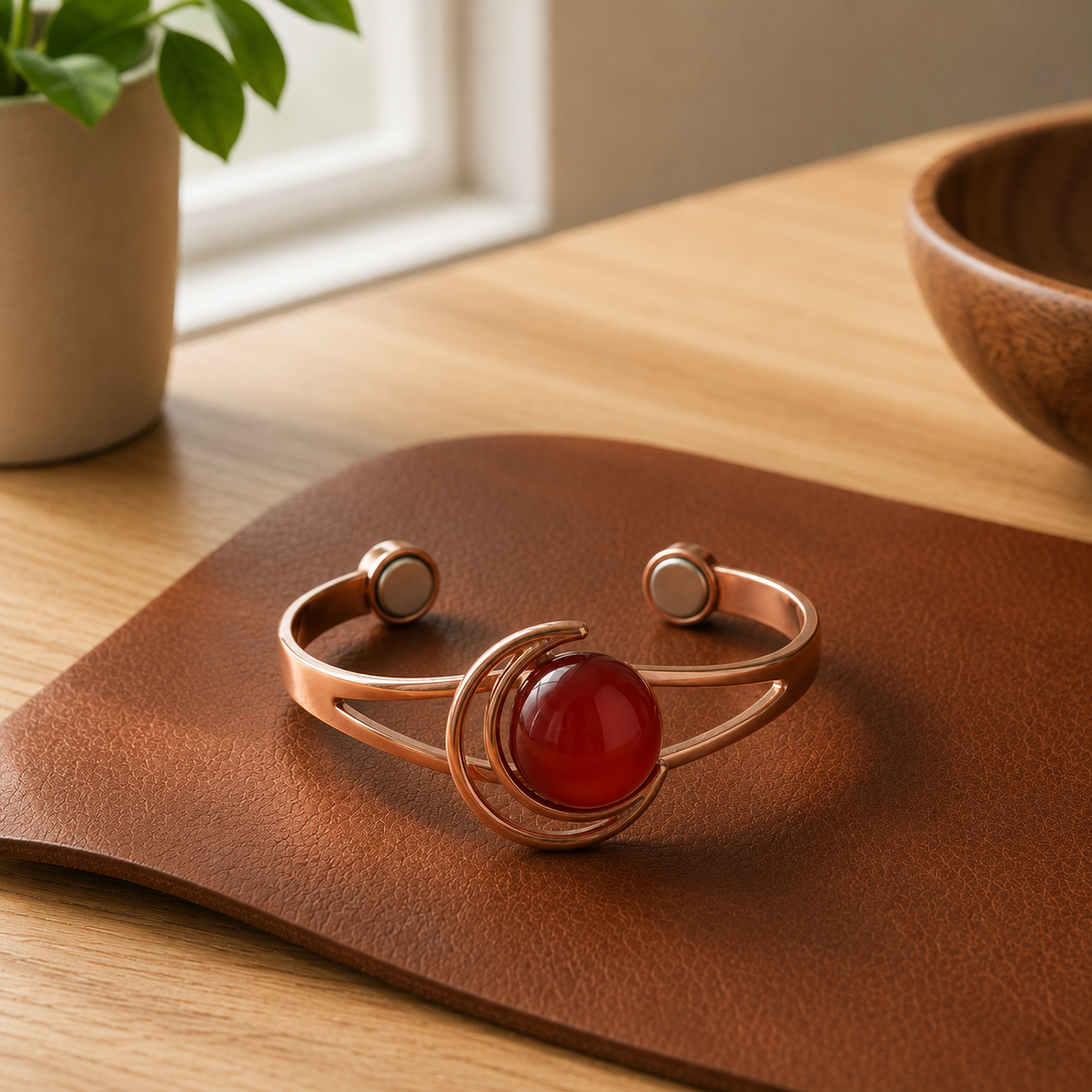 Della's Garnet Copper Bracelet