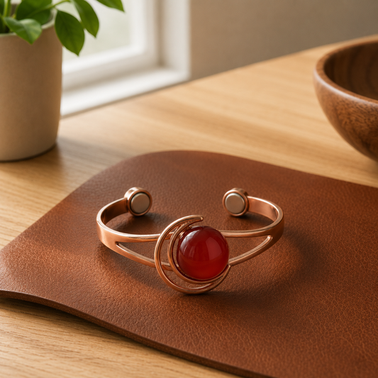 Della's Garnet Copper Bracelet