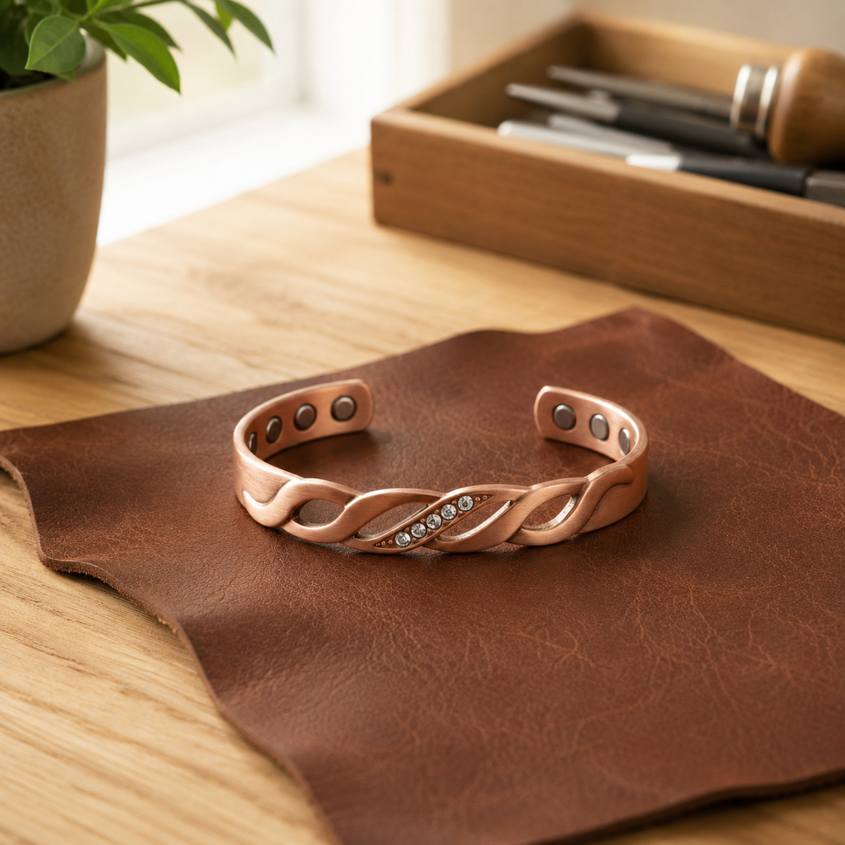 Della's Hinge Copper Bracelet