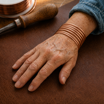 Della's Plain Copper Bangle Set