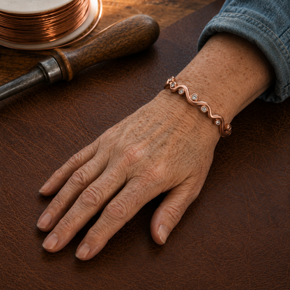 Della's Ripple Copper Bracelet