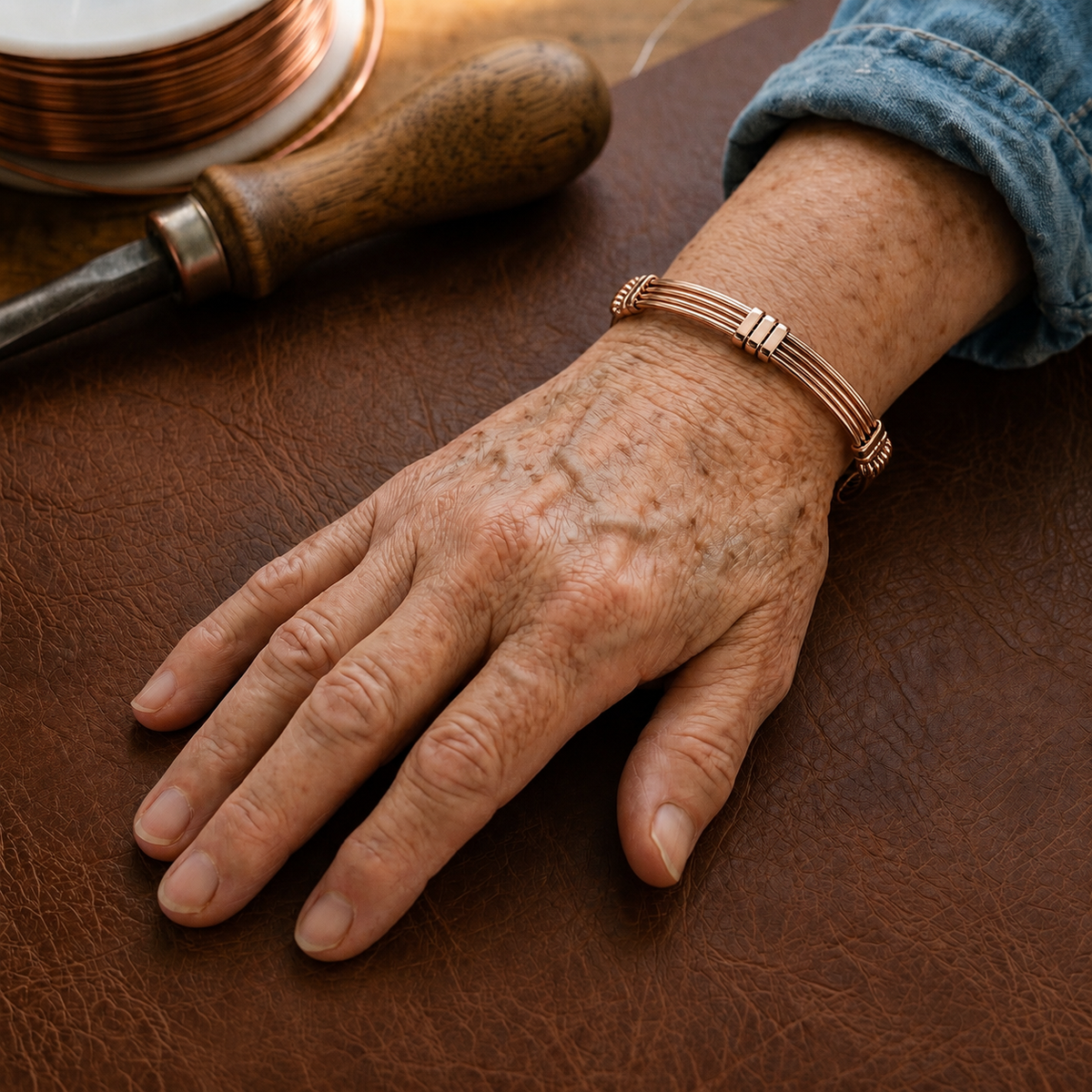 Della's Cord Copper Bracelet