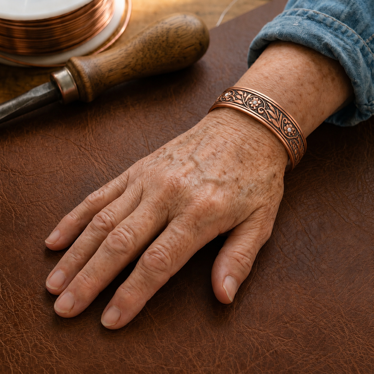 Della's Sprig Copper Bracelet