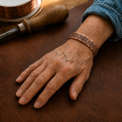 Della's Slate Men's Copper Bracelet