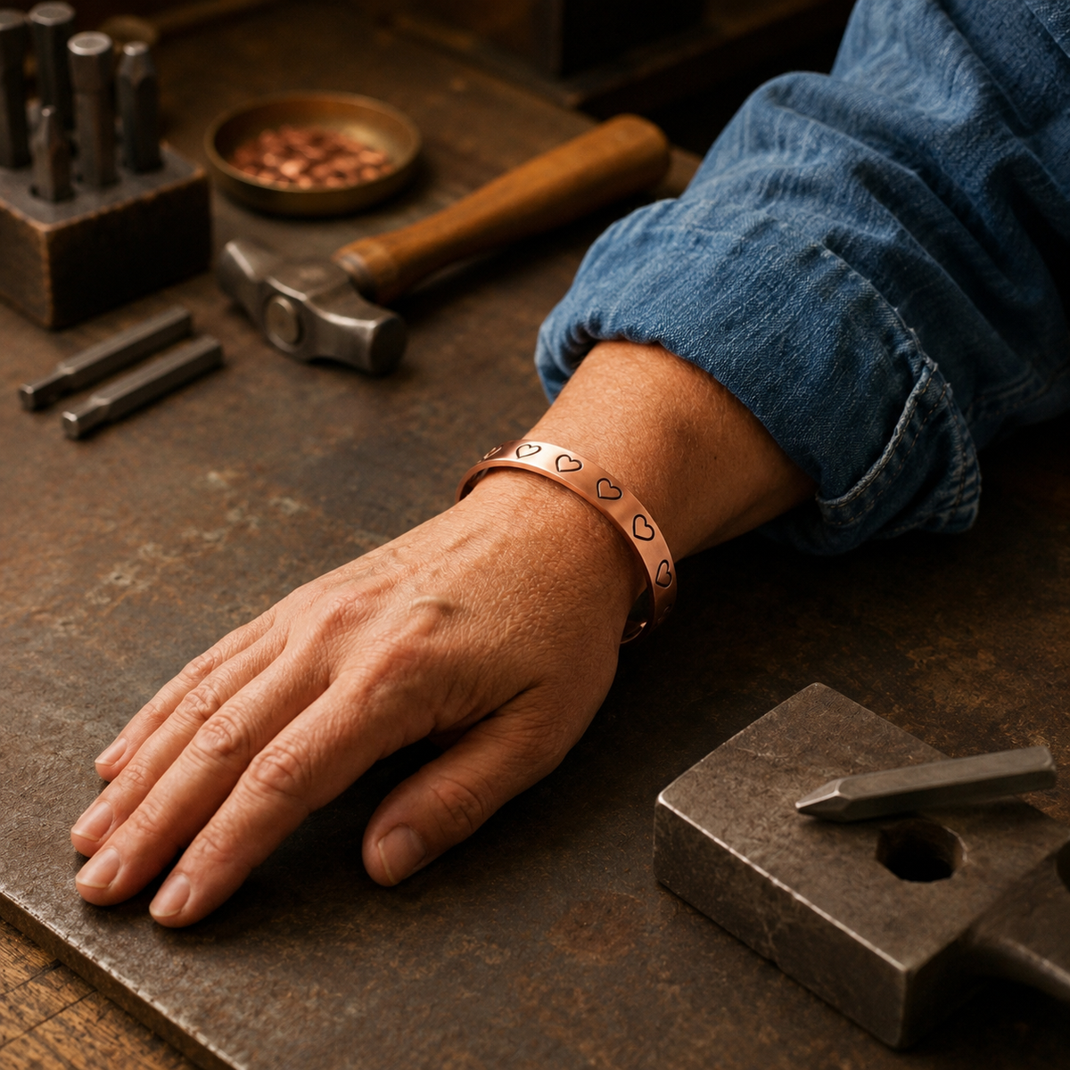 Della's Stamp Copper Bracelet