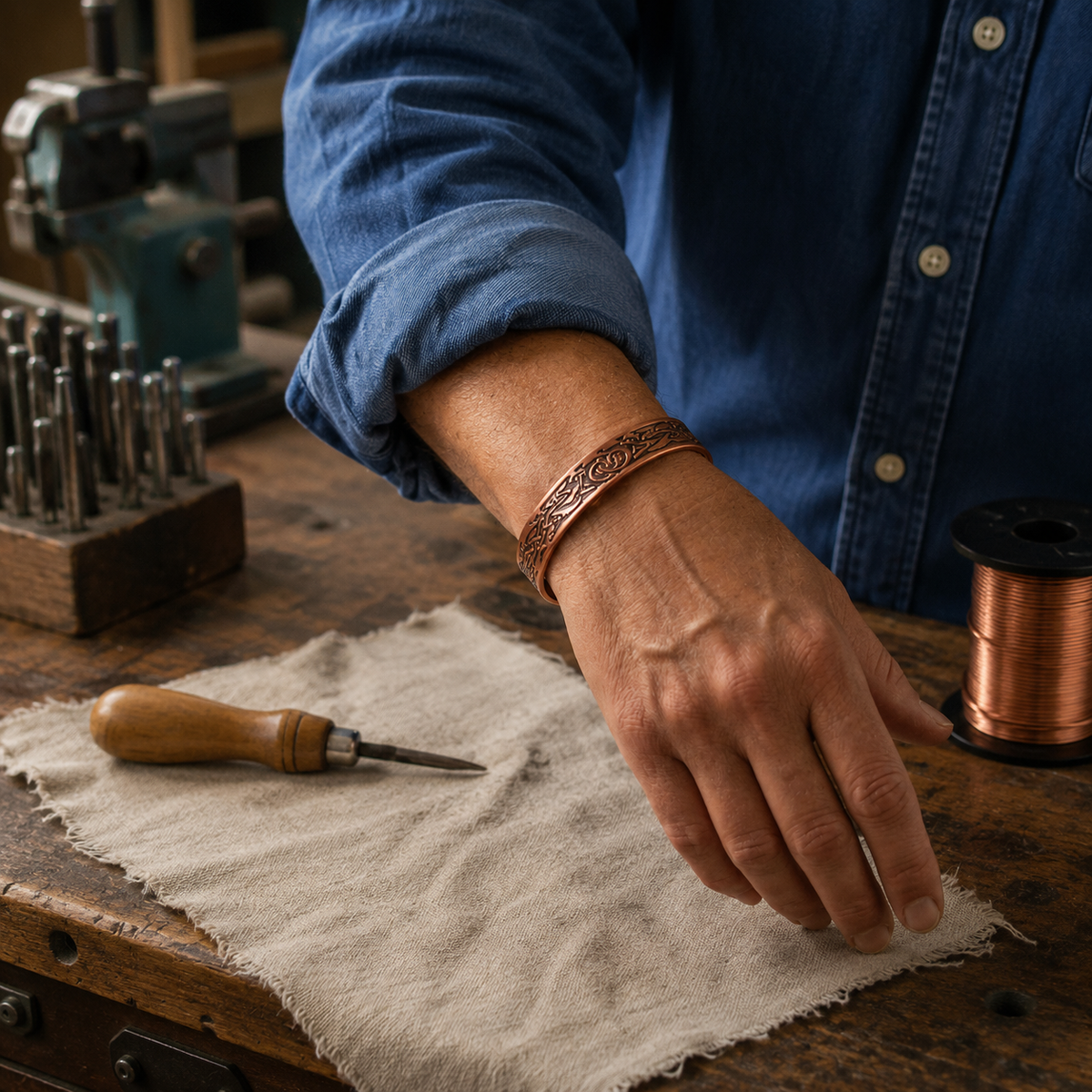 Della's Crown Copper Bracelet