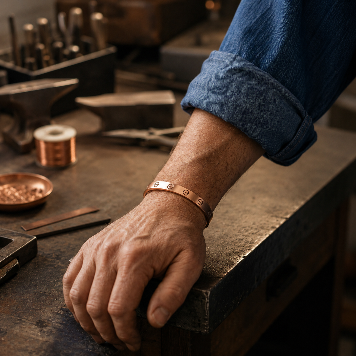 Della's Eyelet Copper Bracelet