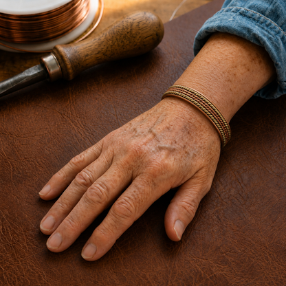Della's Tweed Copper Bracelet