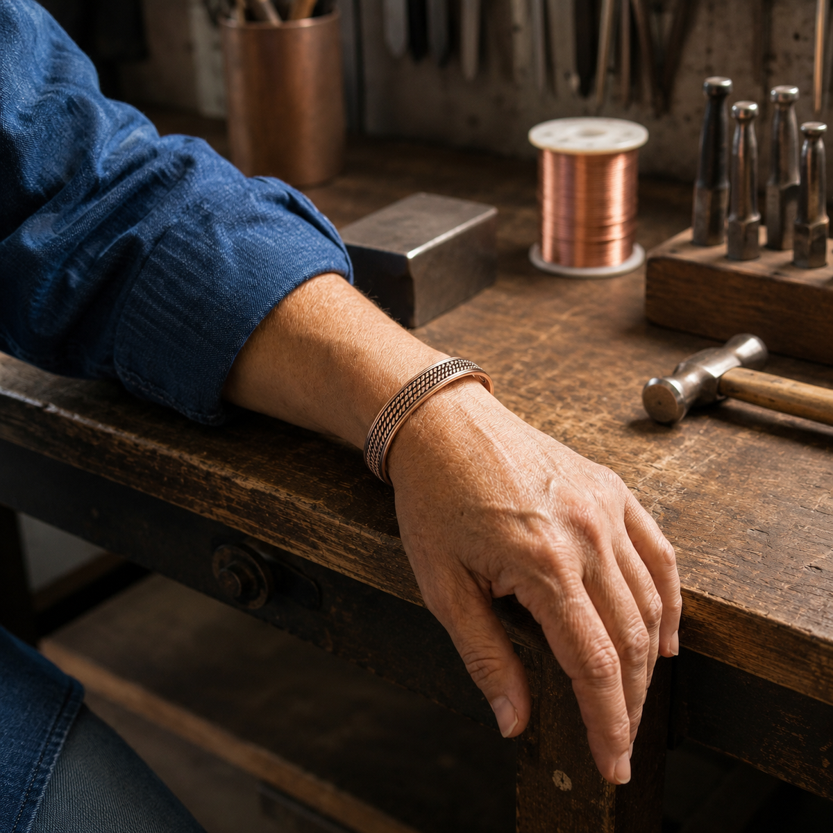 Della's Lattice Copper Bracelet