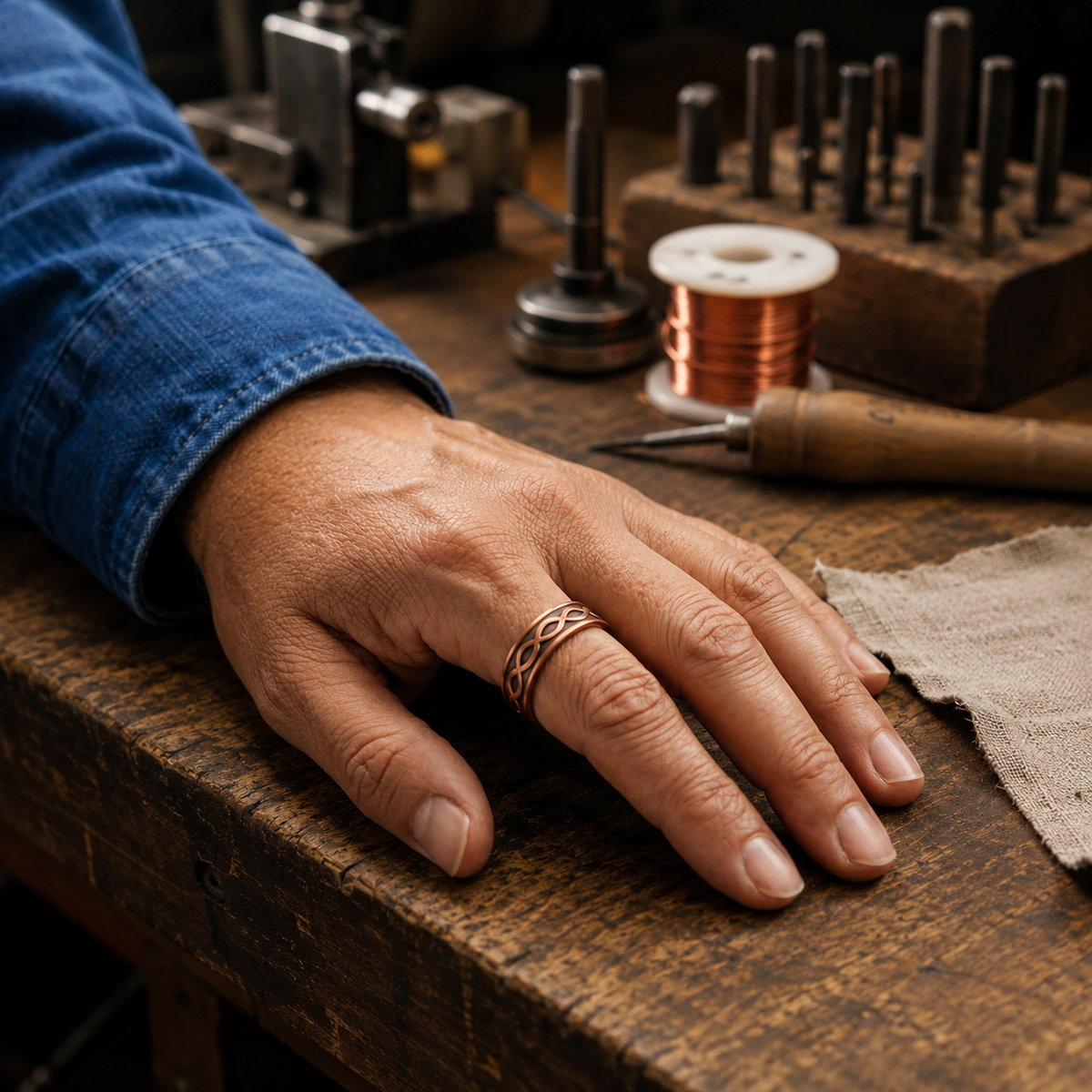 Della's Fluted Copper Ring