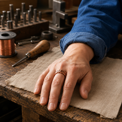 Della's Stripe Copper Ring