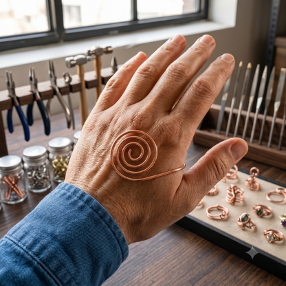 Della's Cascade Copper Hand Spiral
