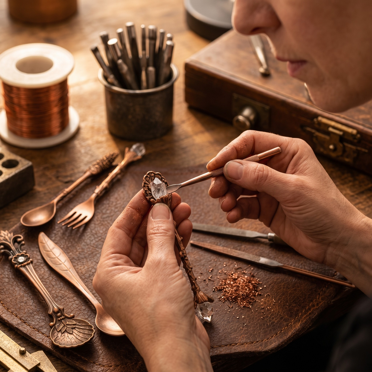 Della's Copper Cutlery Set