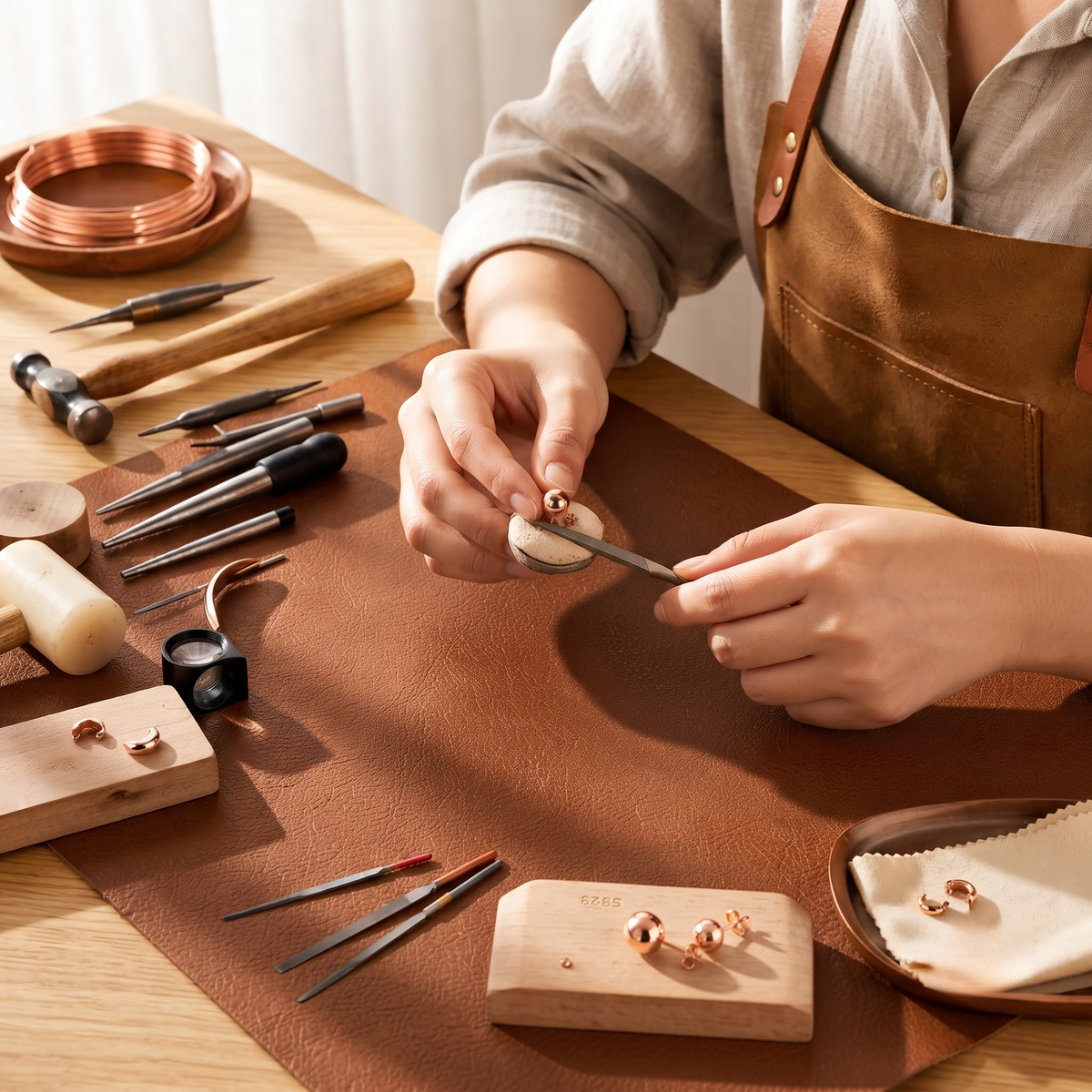Della's Dome Copper Earrings