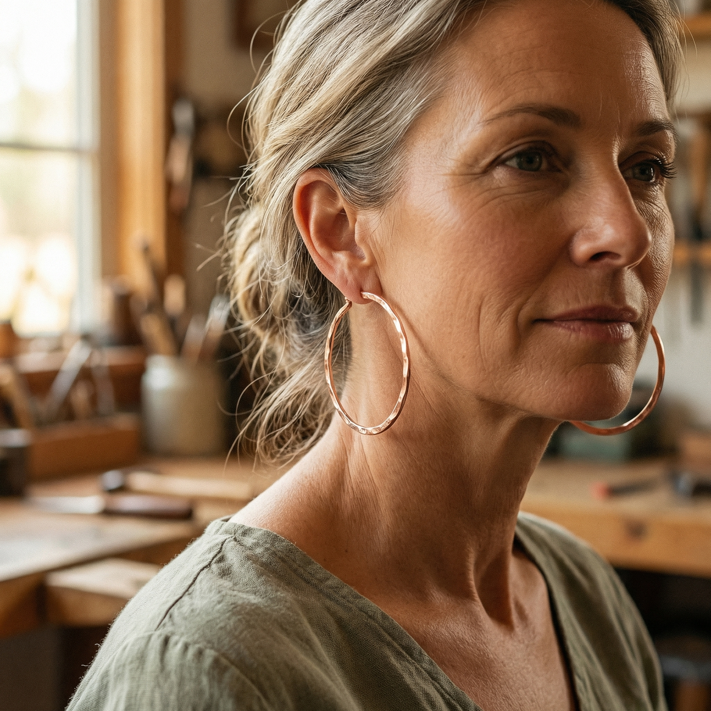Della's Willow Copper Earrings
