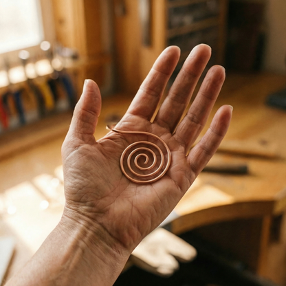 Della's Flow Copper Hand Spiral