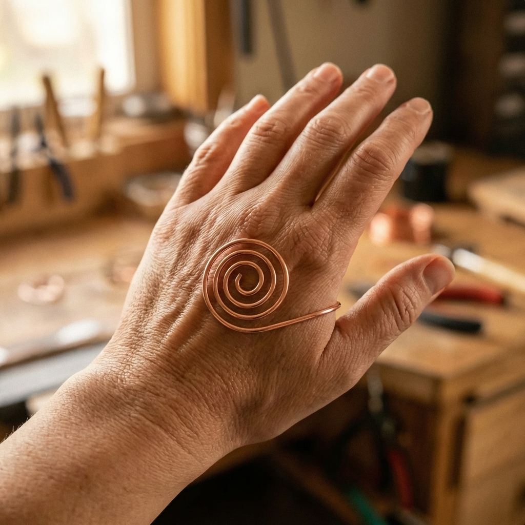Della's Flow Copper Hand Spiral