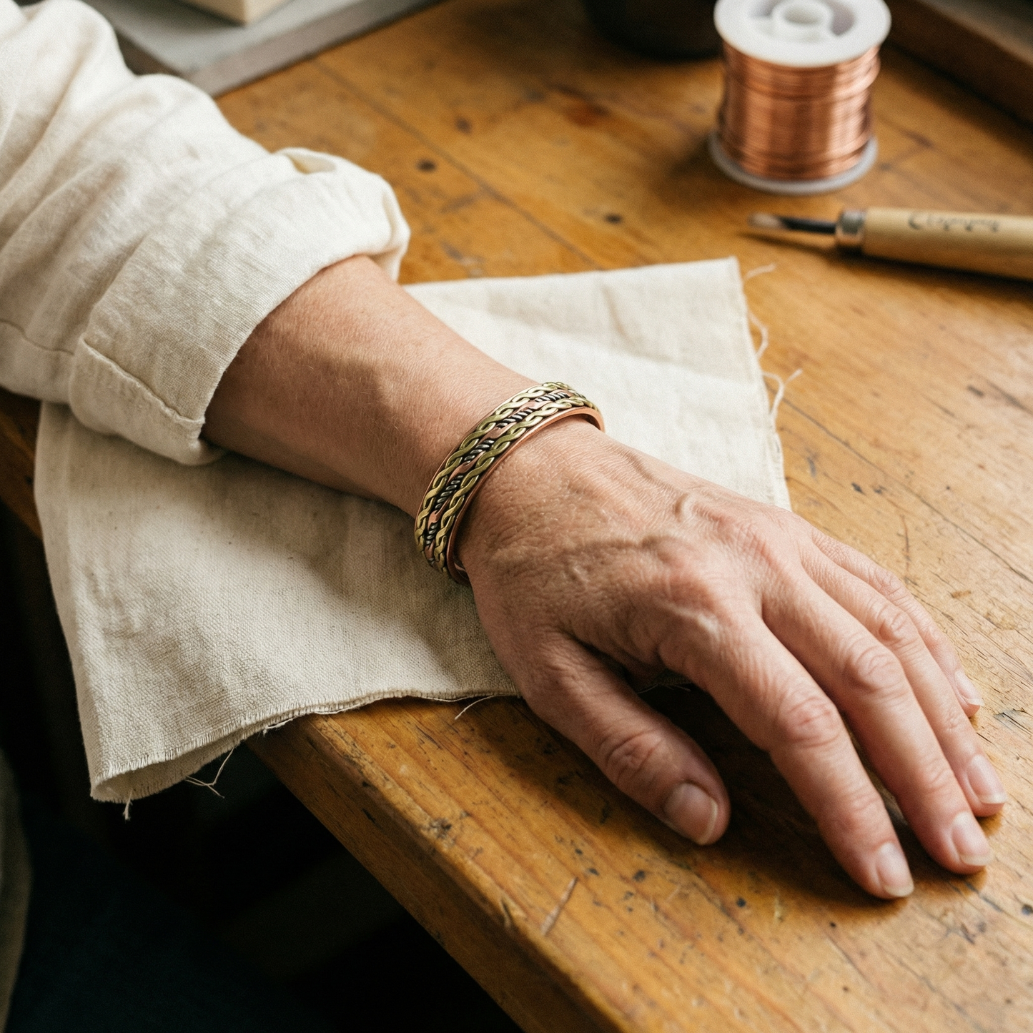 Della's Weave Copper Bracelet