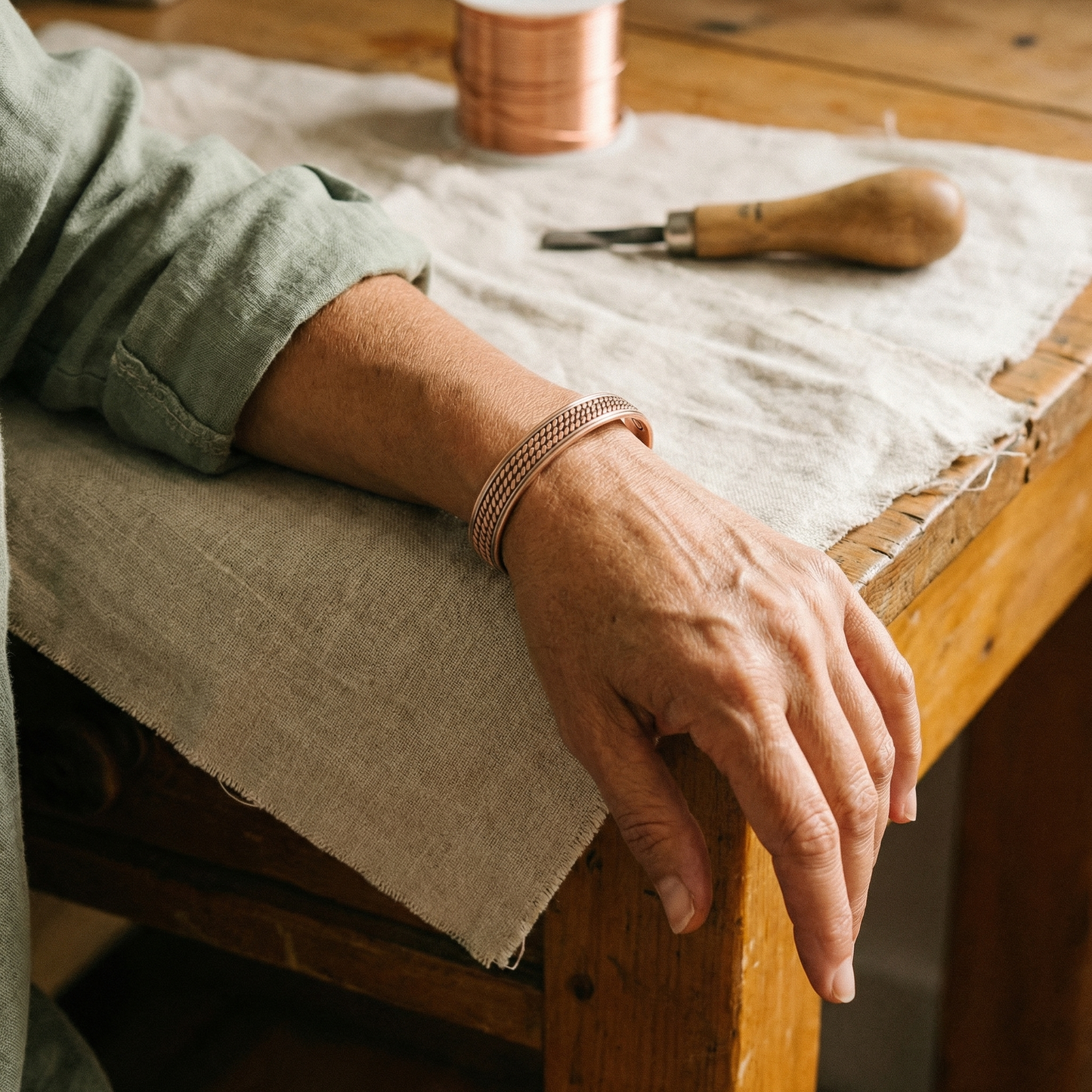Della's Wave Copper Bracelet