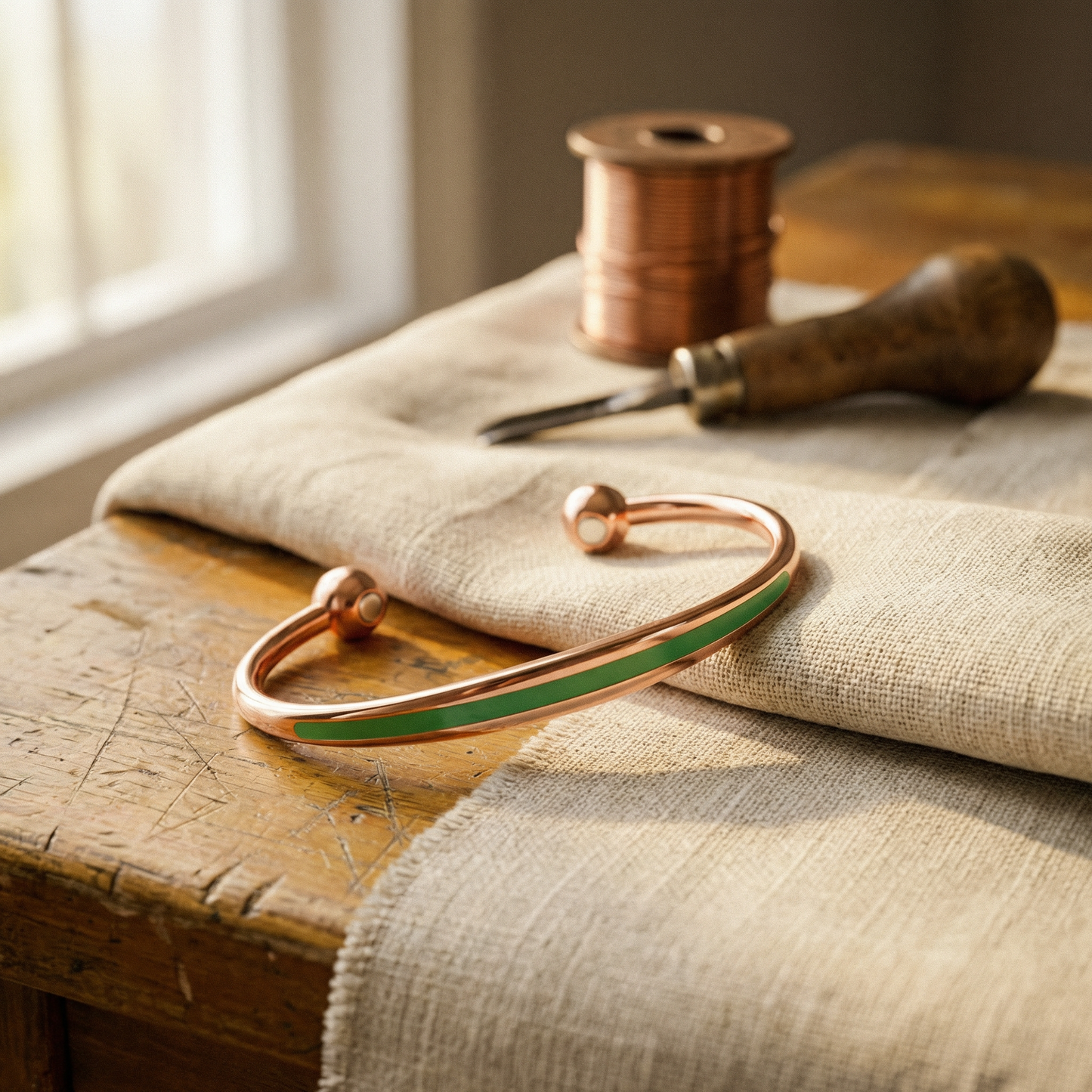 Della's Jade Copper Bracelet