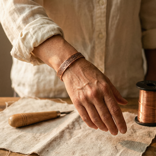 Della's Moss Copper Bracelet