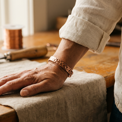 Della's Furrow Copper Bracelet
