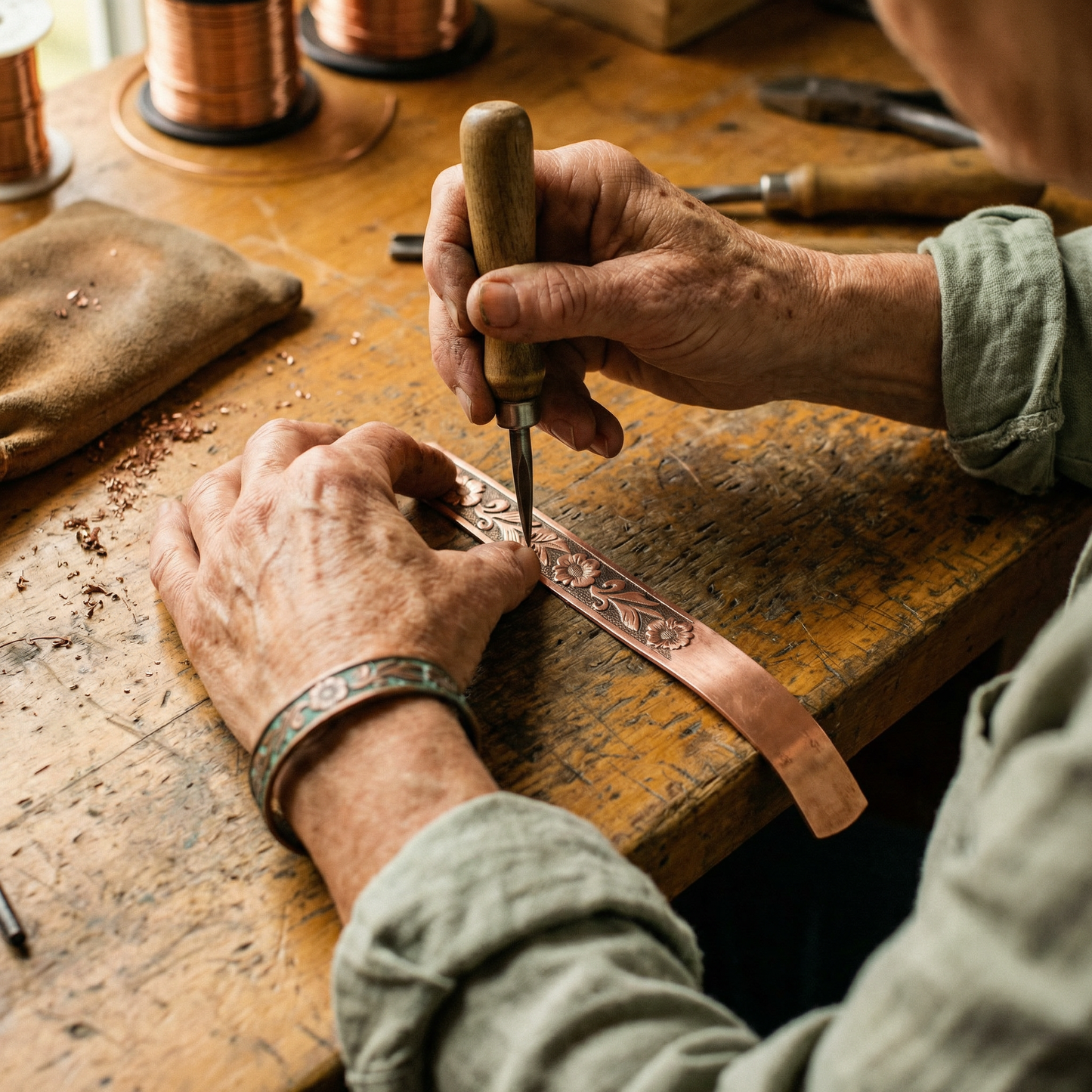 Della's Vine Copper Bracelet