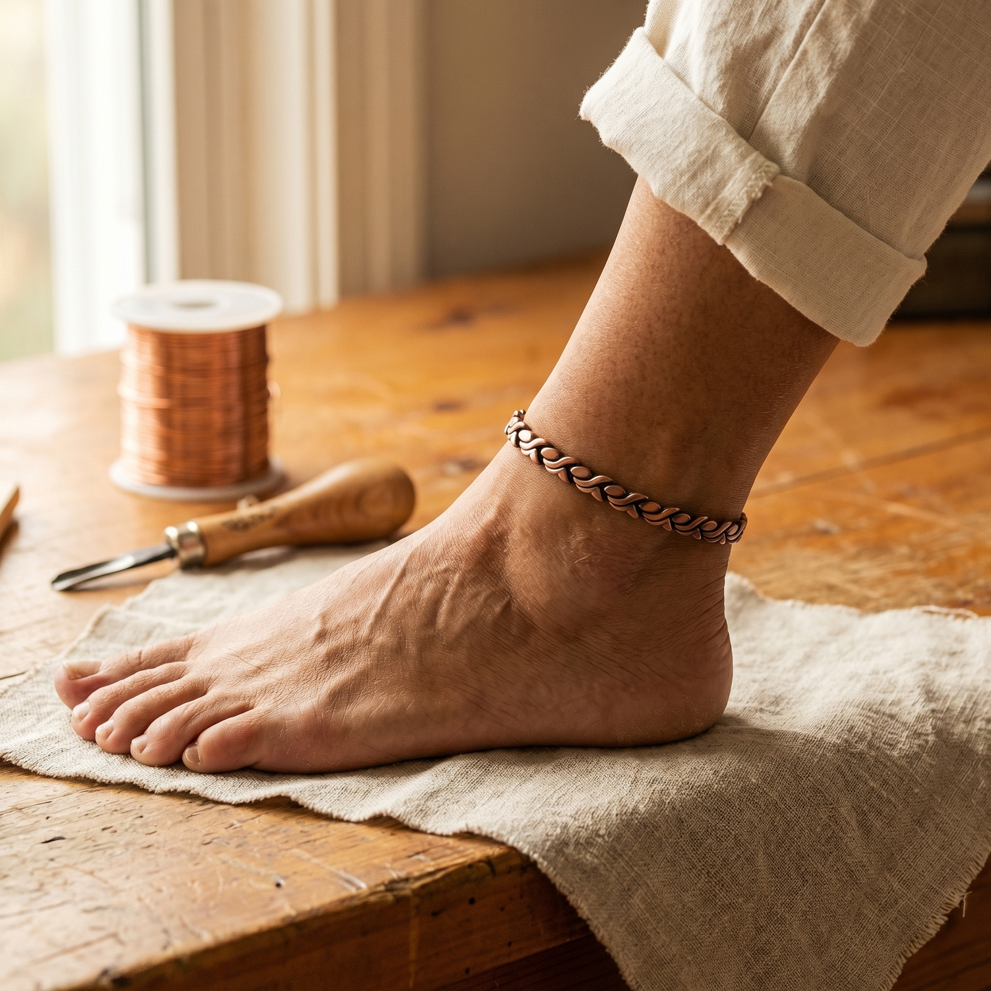 Della's Dune Copper Anklet