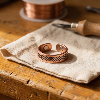 Della's Grid Copper Ring