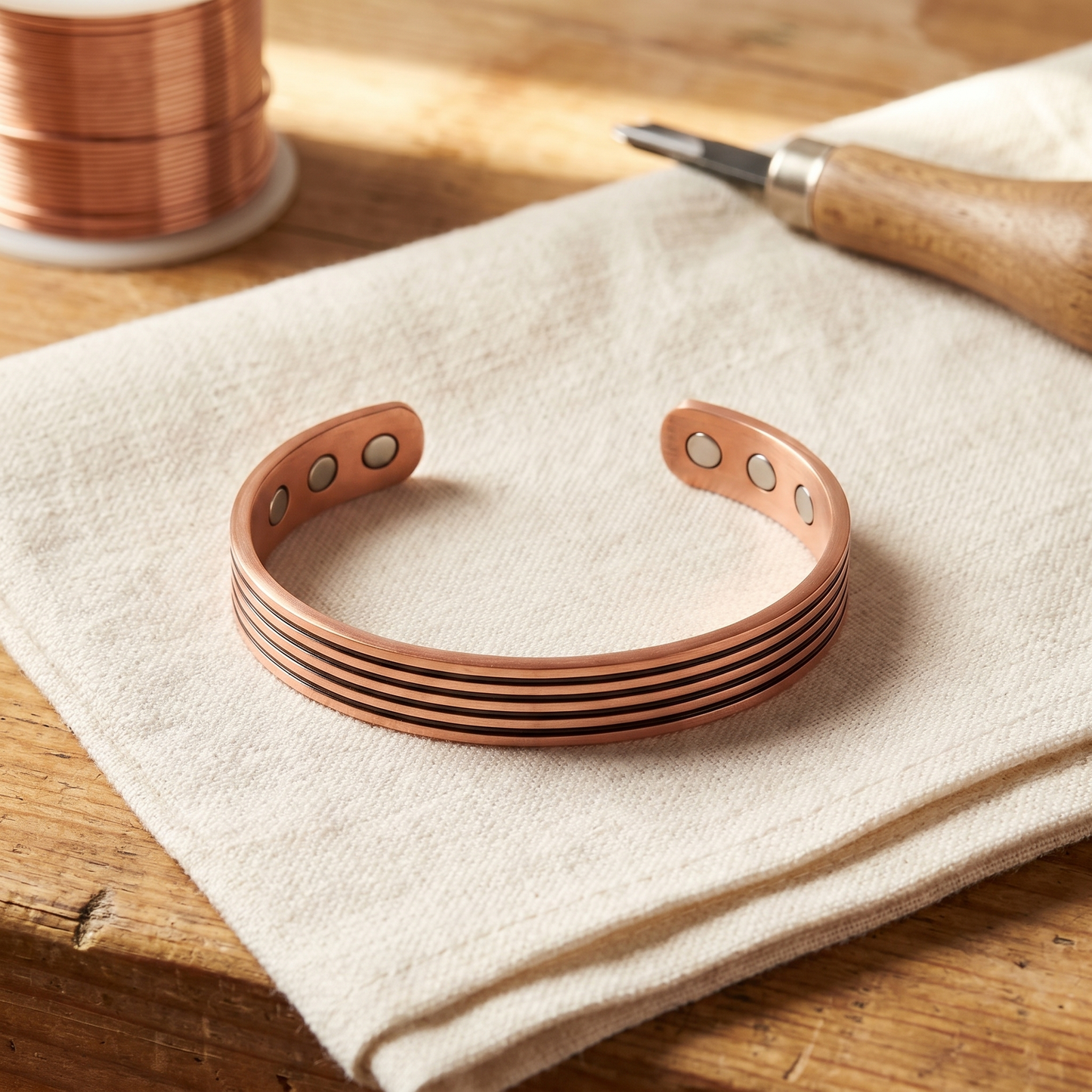 Della's Sage Copper Bracelet