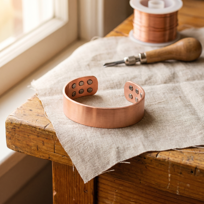 Della's Anvil Copper Bracelet