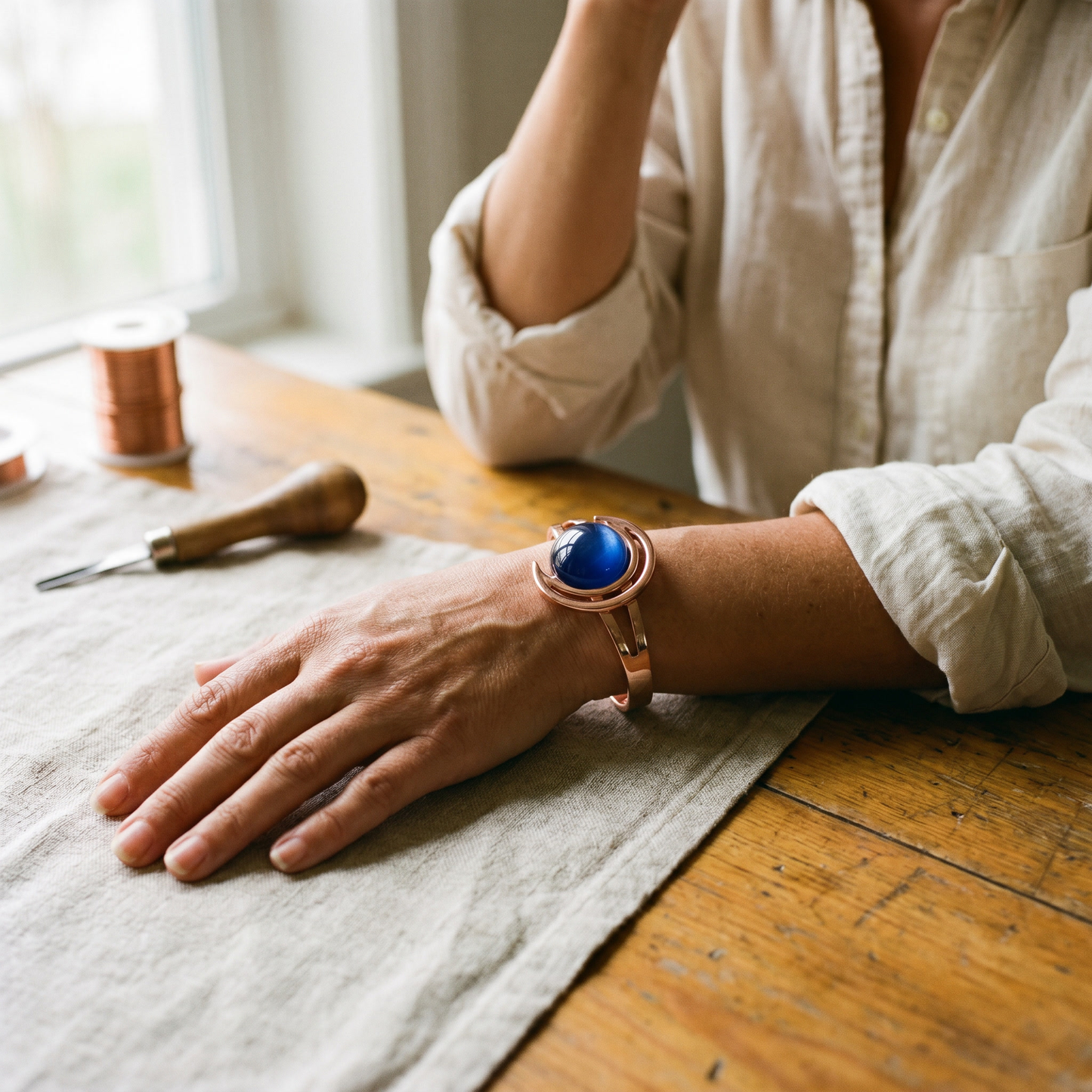Della's Sphere Copper Bracelet