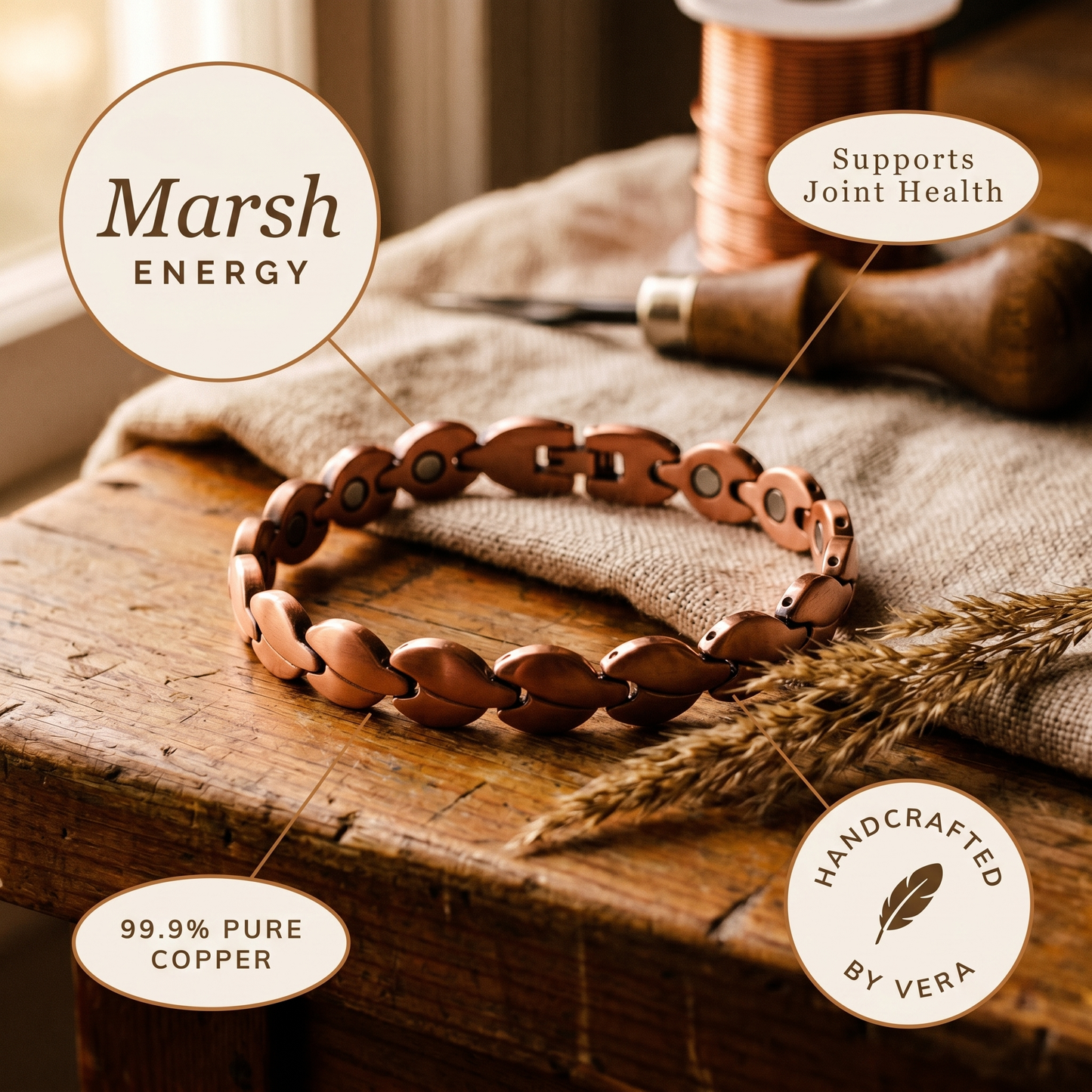 Della's Marsh Copper Anklet