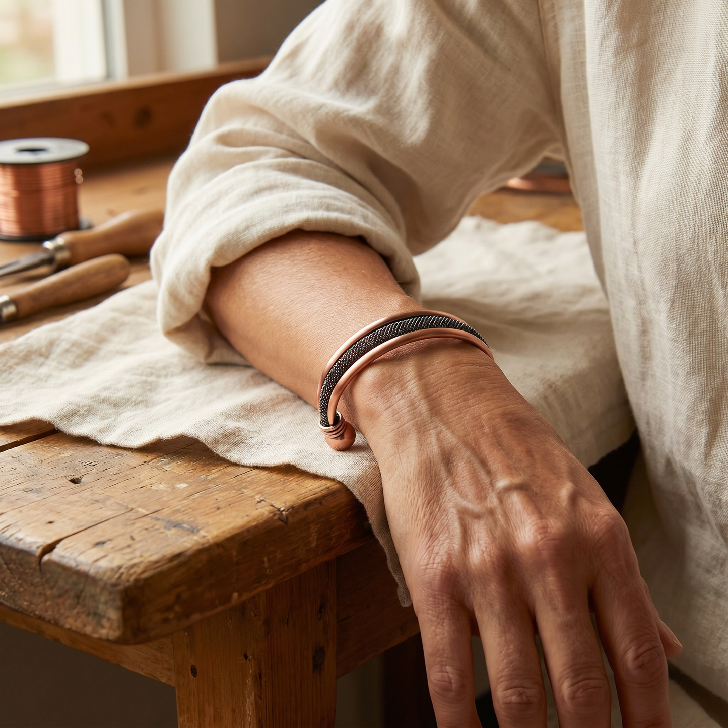 Della's Cairn Copper Bracelet
