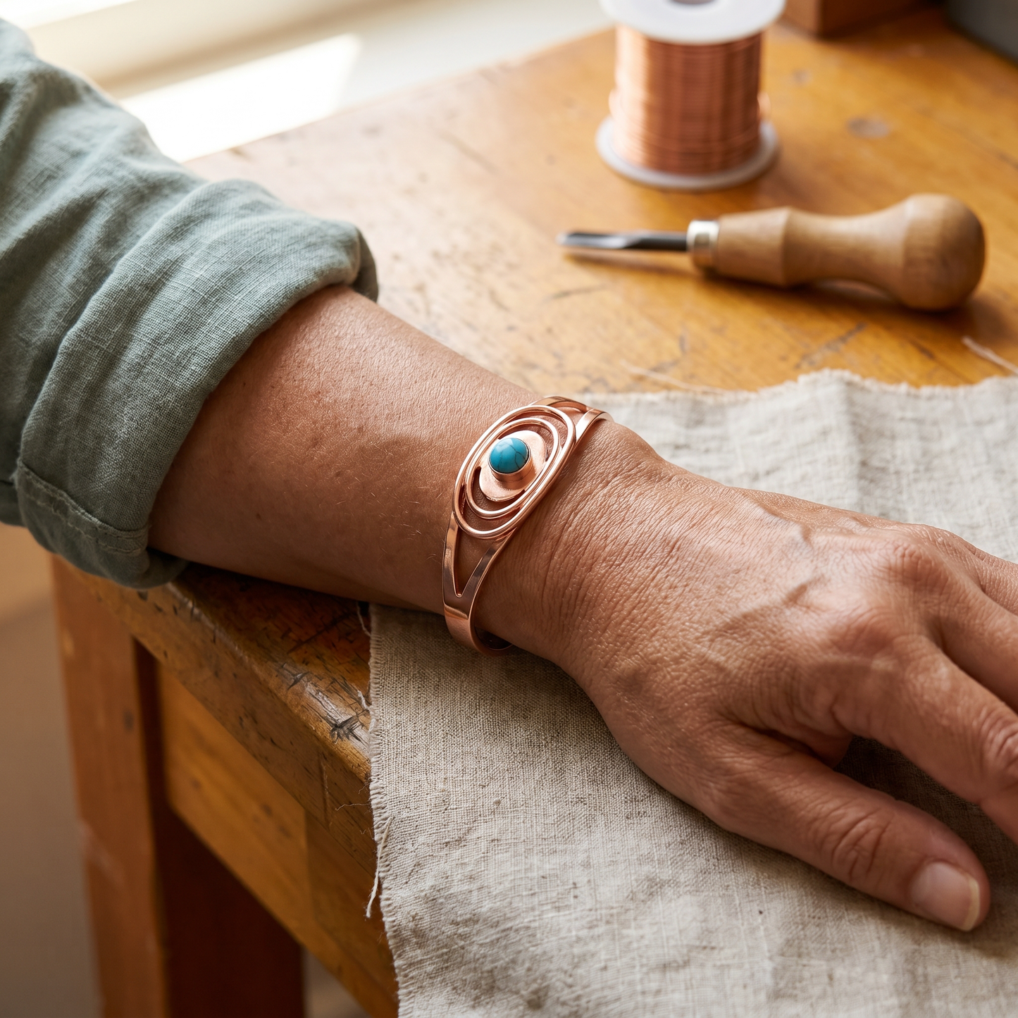 Della's Sedge Copper Bracelet