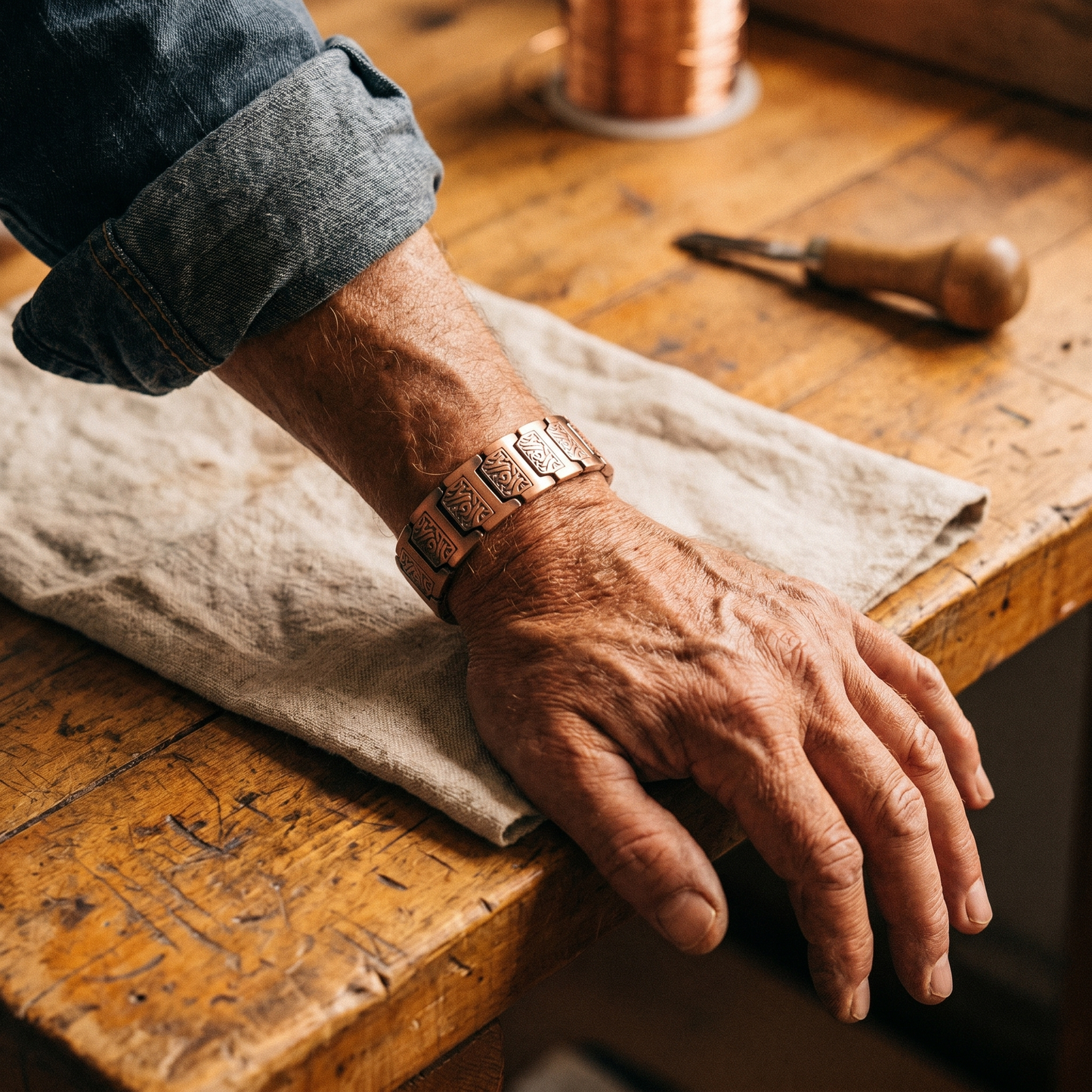 Della's Glen Men's Copper Bracelet