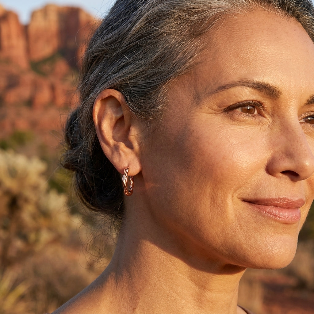 Della's Wren Copper Hoop Earrings